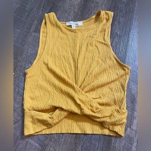 Yellow crop top